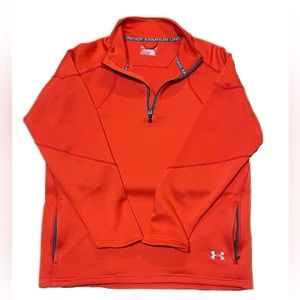 Orange Under Armour 1/4 Zip-Up Pullover
